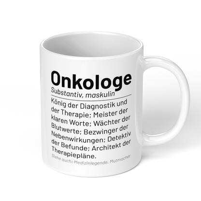 CupHaven® Onkologie Tasse - Wörterbuch "Onkologe" - Geschenk für Onkologen und Onkologinnen
