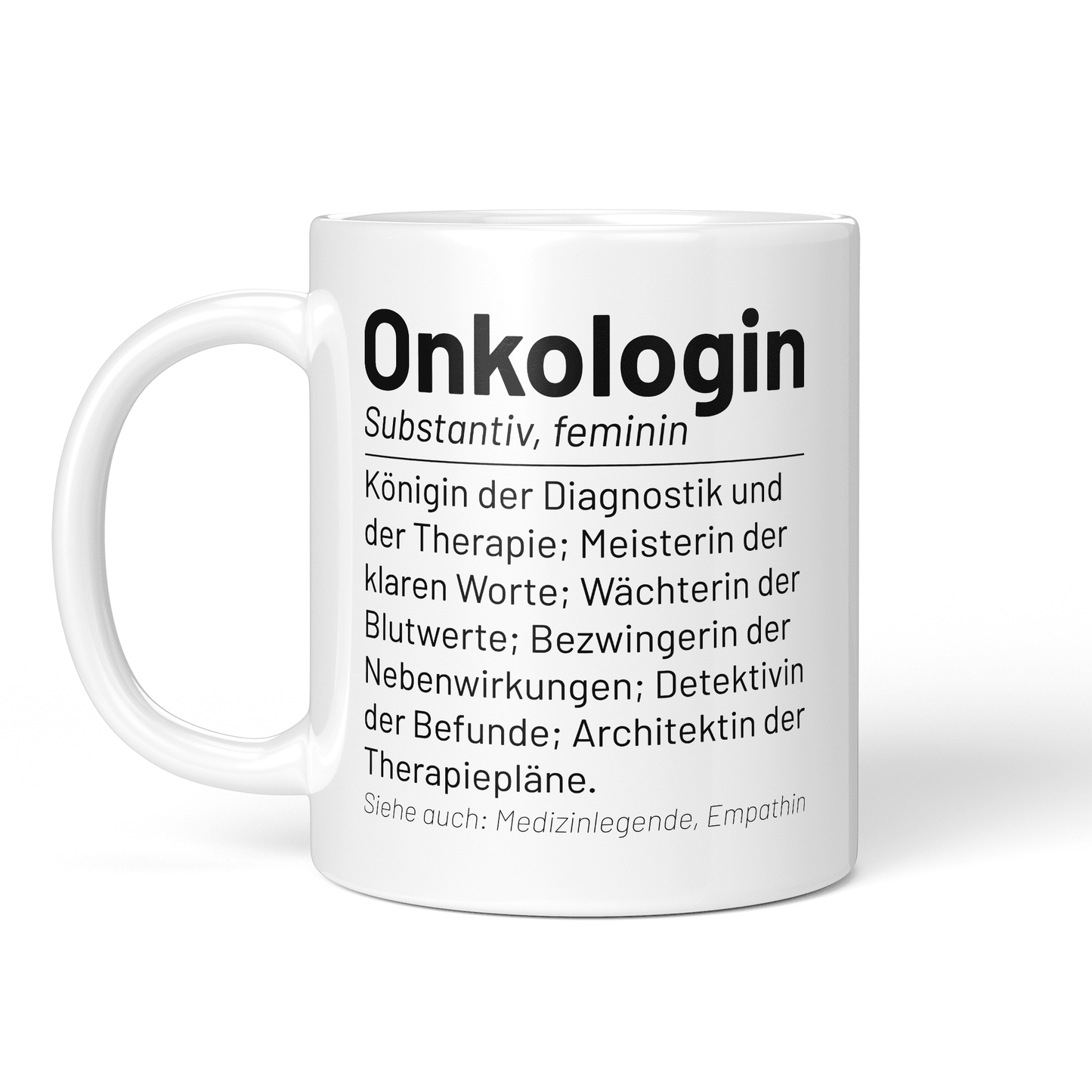 CupHaven® Onkologie Tasse - Wörterbuch "Onkologin" - Geschenk für Onkologen und Onkologinnen