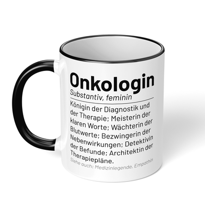 CupHaven® Onkologie Tasse - Wörterbuch "Onkologin" - Geschenk für Onkologen und Onkologinnen