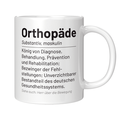 Orthopäde Tasse - Wörterbuch "Orthopäde" (Orthopädin, Orthopädie, Geschenk)