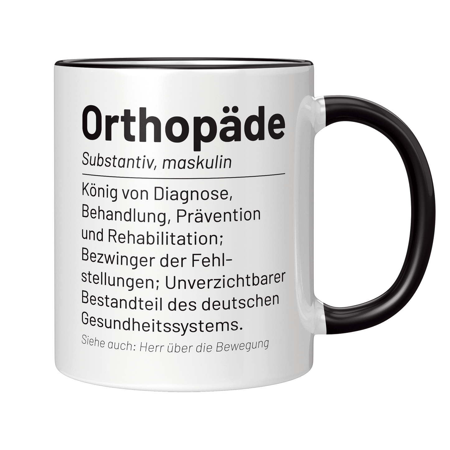 Orthopäde Tasse - Wörterbuch "Orthopäde" (Orthopädin, Orthopädie, Geschenk)
