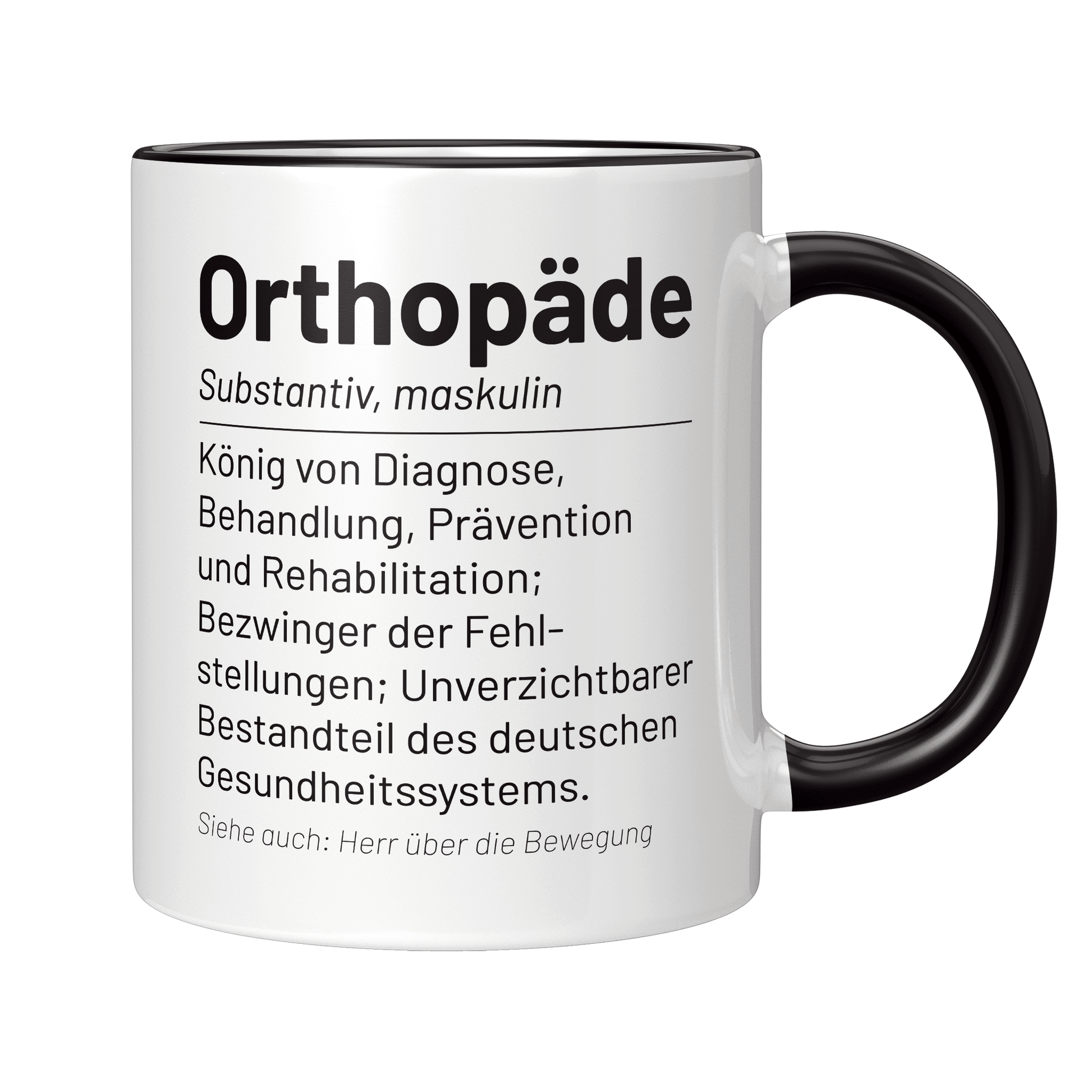Orthopäde Tasse - Wörterbuch "Orthopäde" (Orthopädin, Orthopädie, Geschenk)