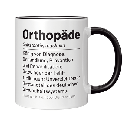 Orthopäde Tasse - Wörterbuch "Orthopäde" (Orthopädin, Orthopädie, Geschenk)