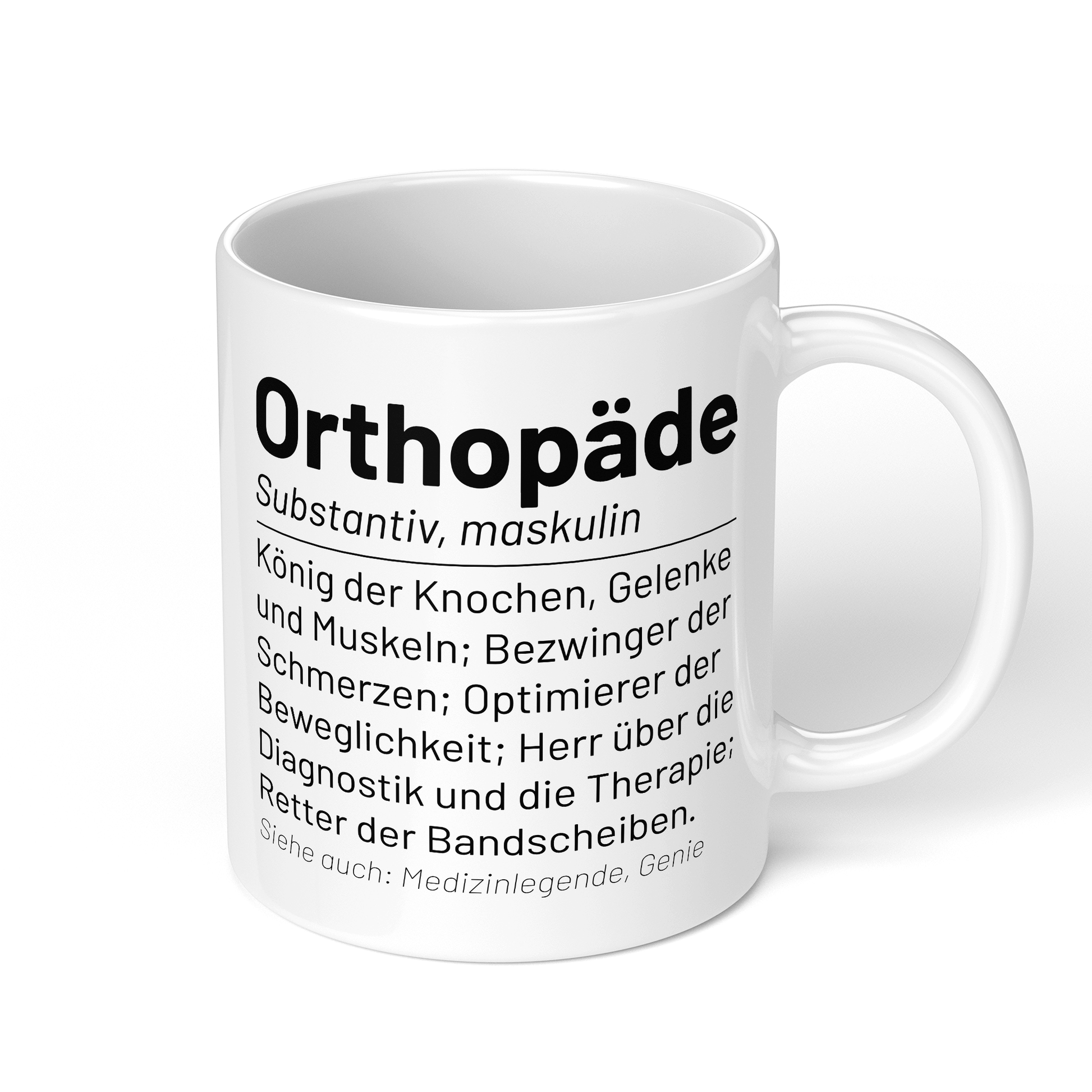 CupHaven® Orthopädie Tasse - Wörterbuch "Orthopäde" - Geschenk für Orthopäden und Orthopädinnen