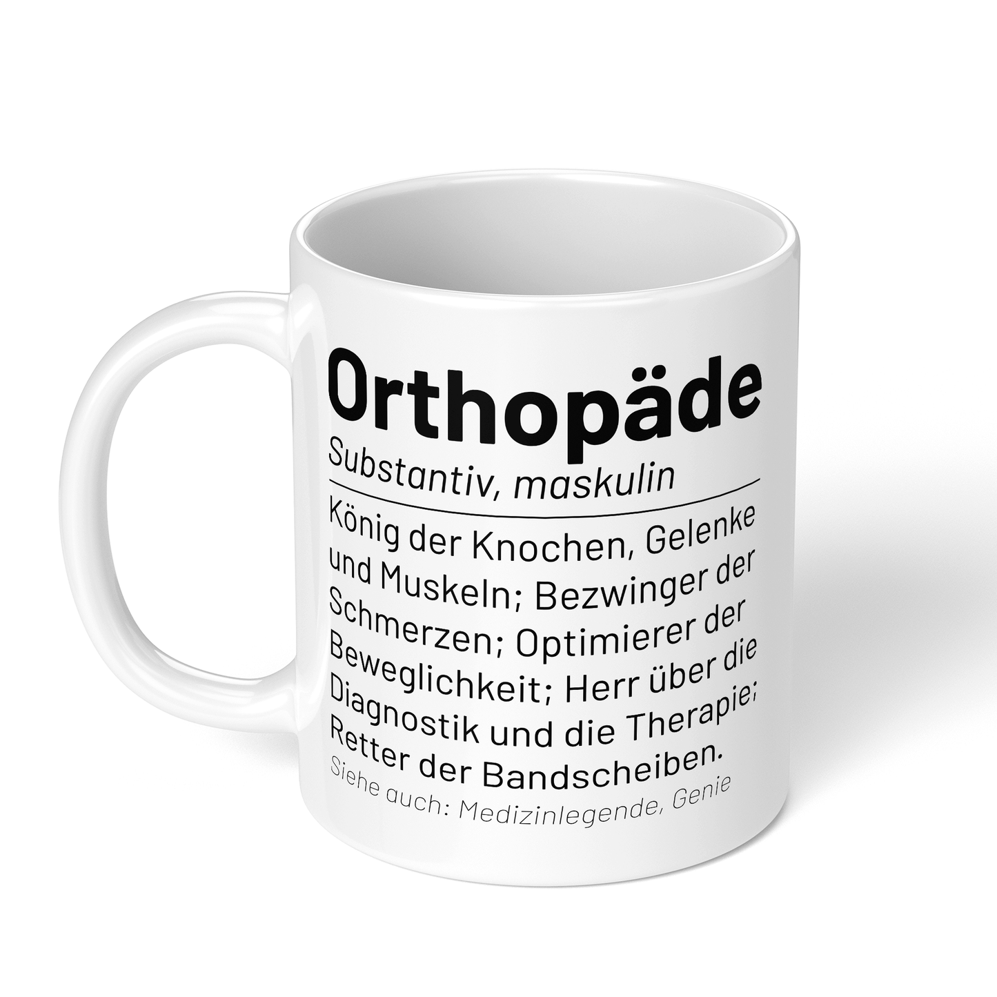 CupHaven® Orthopädie Tasse - Wörterbuch "Orthopäde" - Geschenk für Orthopäden und Orthopädinnen
