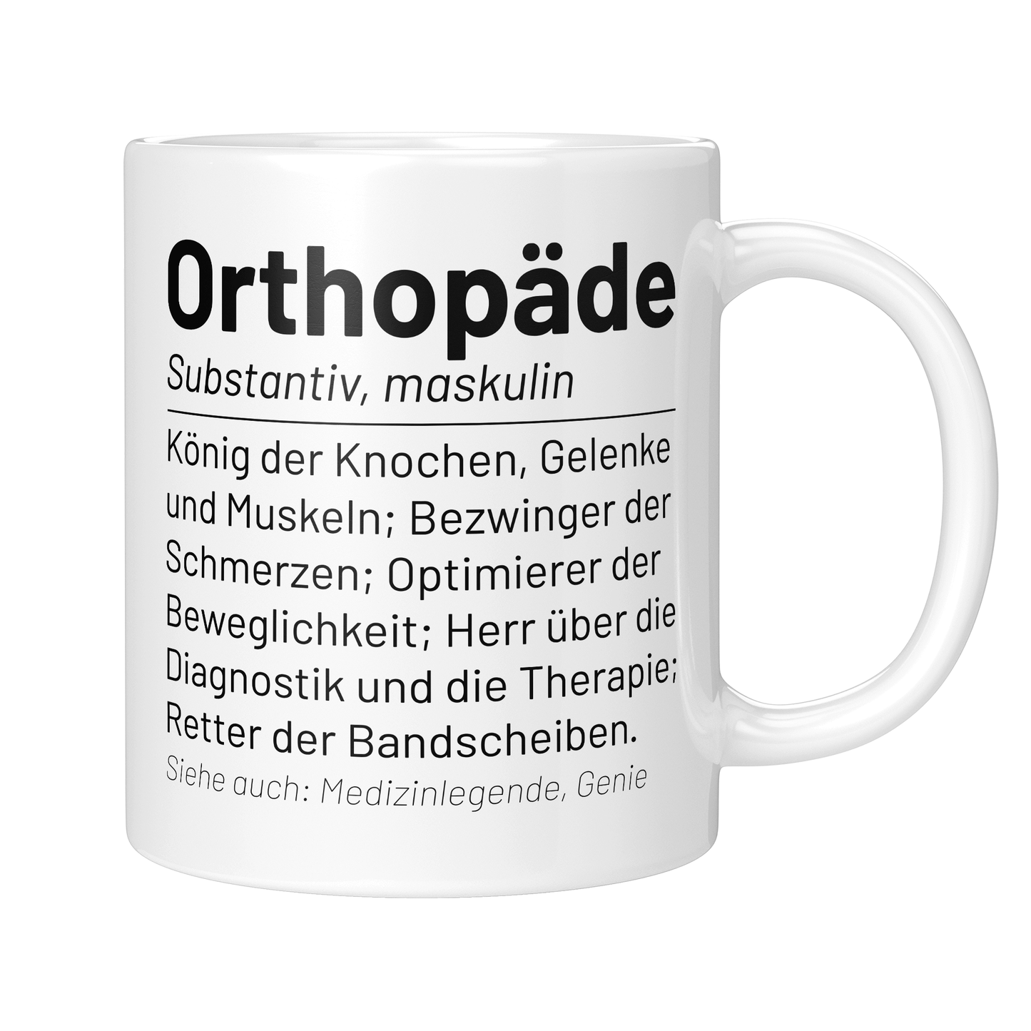 CupHaven® Orthopädie Tasse - Wörterbuch "Orthopäde" - Geschenk für Orthopäden und Orthopädinnen