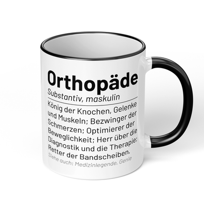 CupHaven® Orthopädie Tasse - Wörterbuch "Orthopäde" - Geschenk für Orthopäden und Orthopädinnen