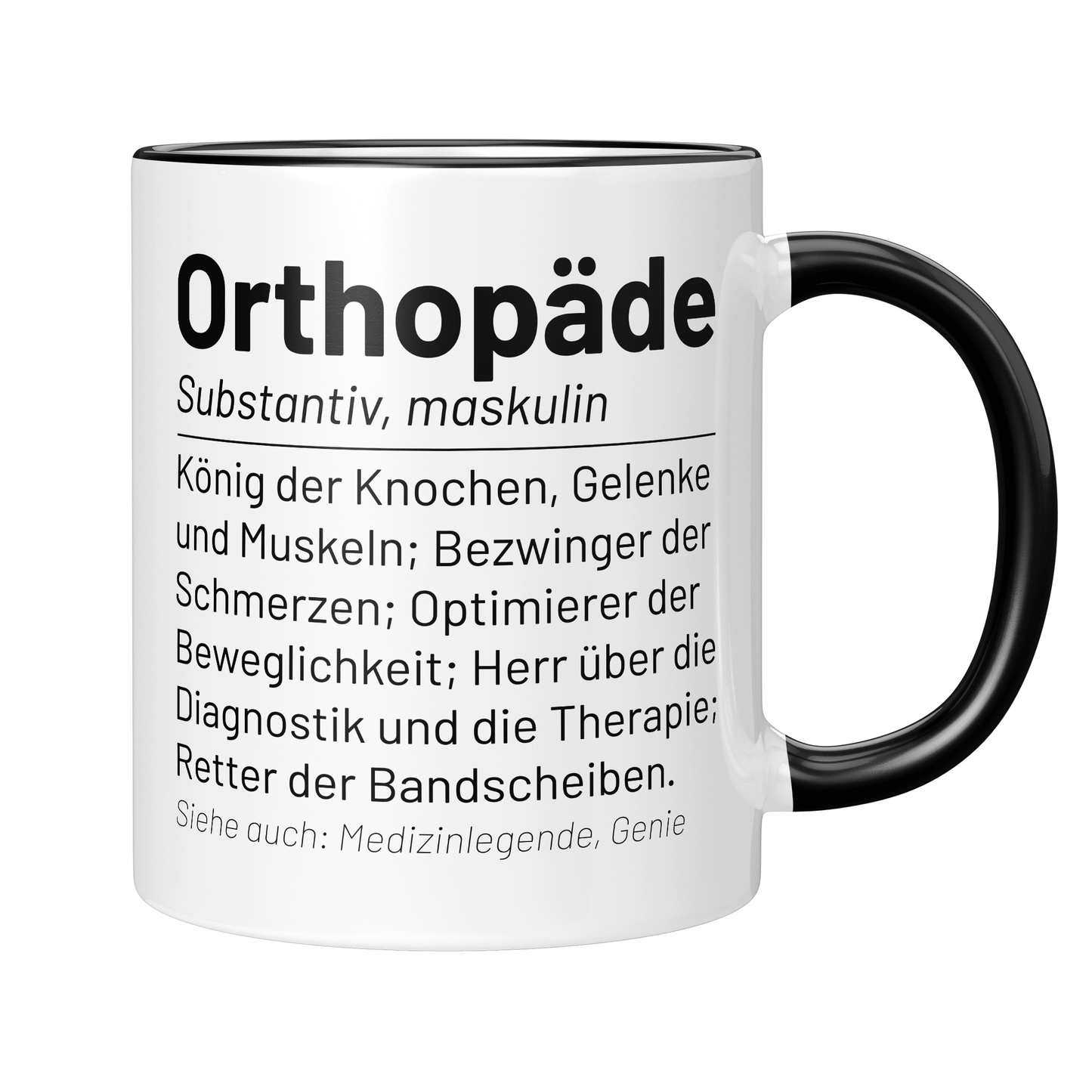 CupHaven® Orthopädie Tasse - Wörterbuch "Orthopäde" - Geschenk für Orthopäden und Orthopädinnen