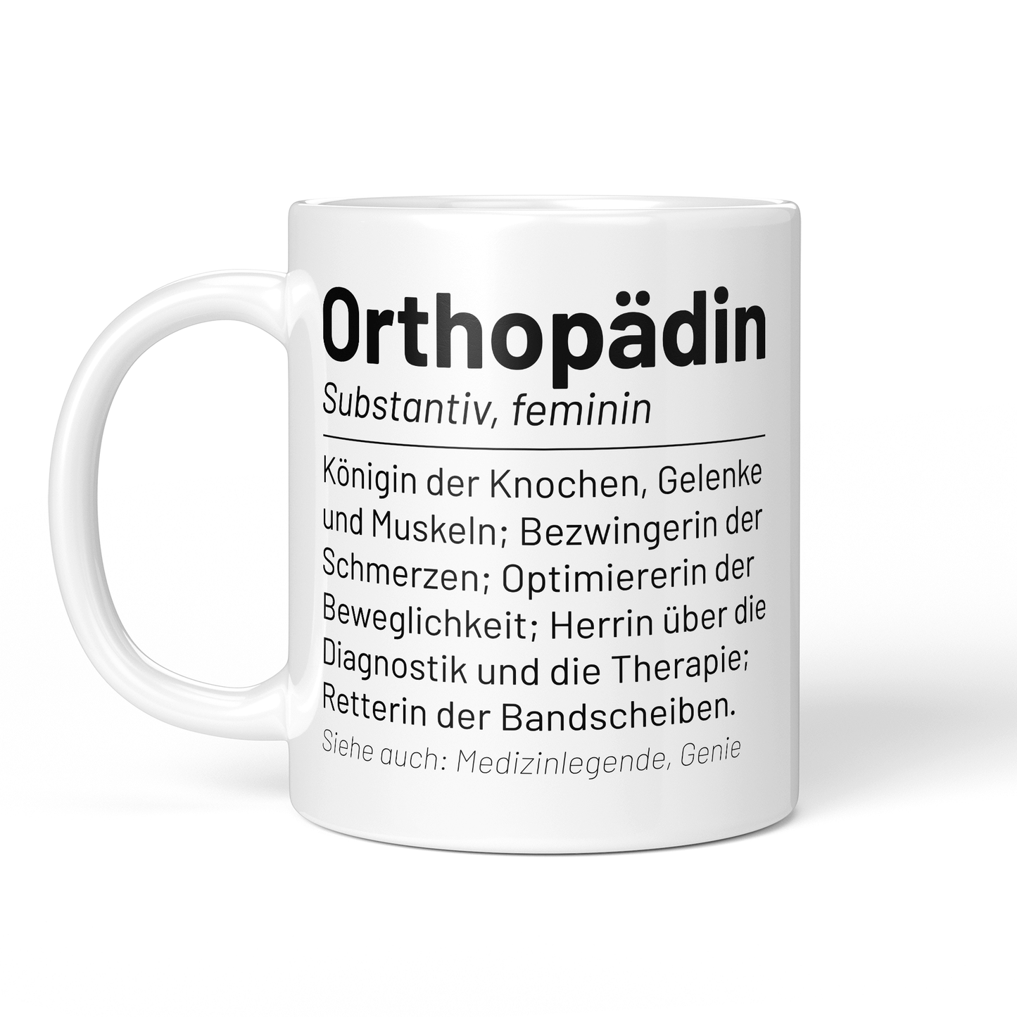 CupHaven® Orthopädie Tasse - Wörterbuch "Orthopädin" - Geschenk für Orthopäden und Orthopädinnen