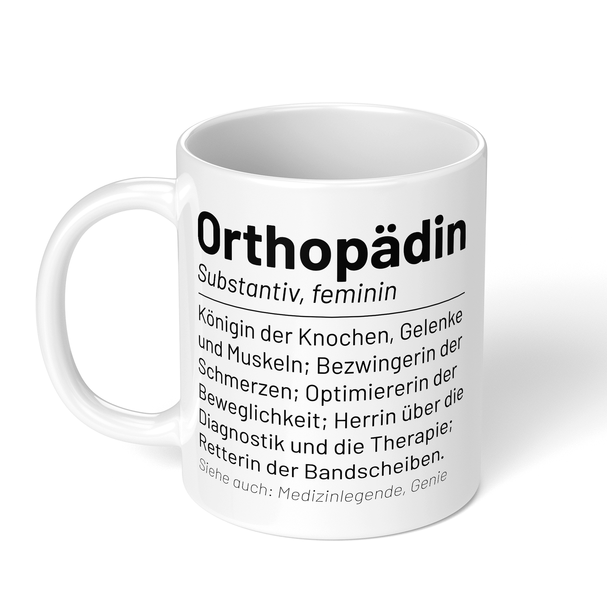 CupHaven® Orthopädie Tasse - Wörterbuch "Orthopädin" - Geschenk für Orthopäden und Orthopädinnen