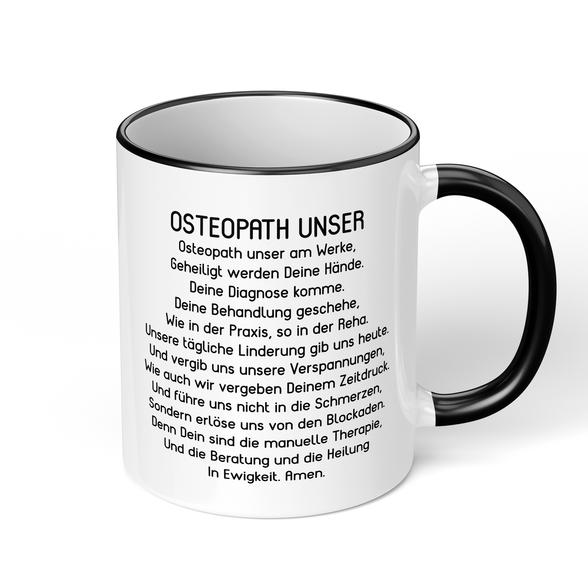 CupHaven® Osteopathie Tasse - "Osteopath Unser"-Gebet - Geschenk für Osteopathen und Osteopathinnen