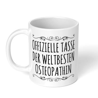CupHaven® Osteopathie Tasse - Weltbeste Osteopathin - Geschenk für Osteopathen und Osteopathinnen
