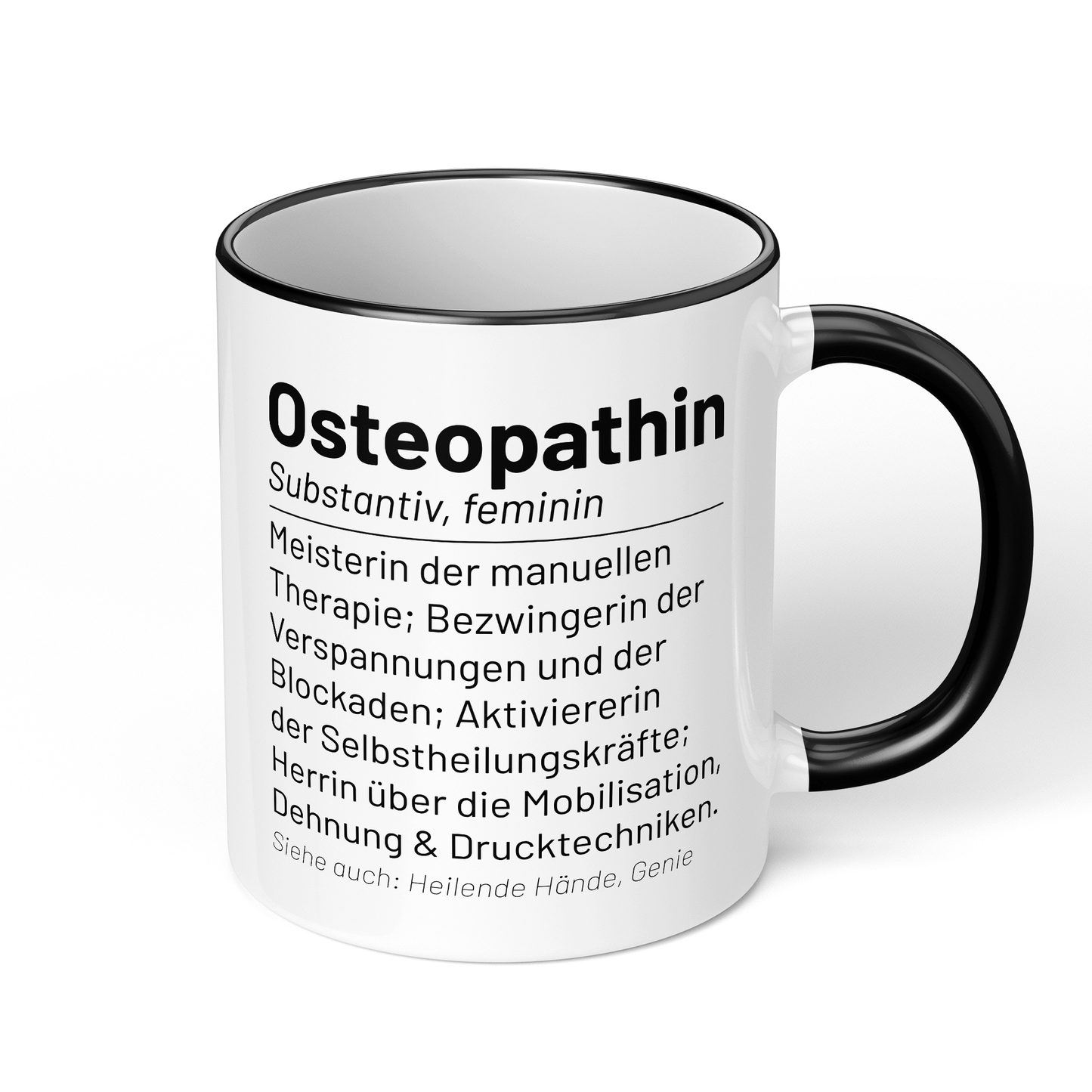 CupHaven® Osteopathie Tasse - Wörterbuch "Osteopathin" - Geschenk für Osteopathen und Osteopathinnen