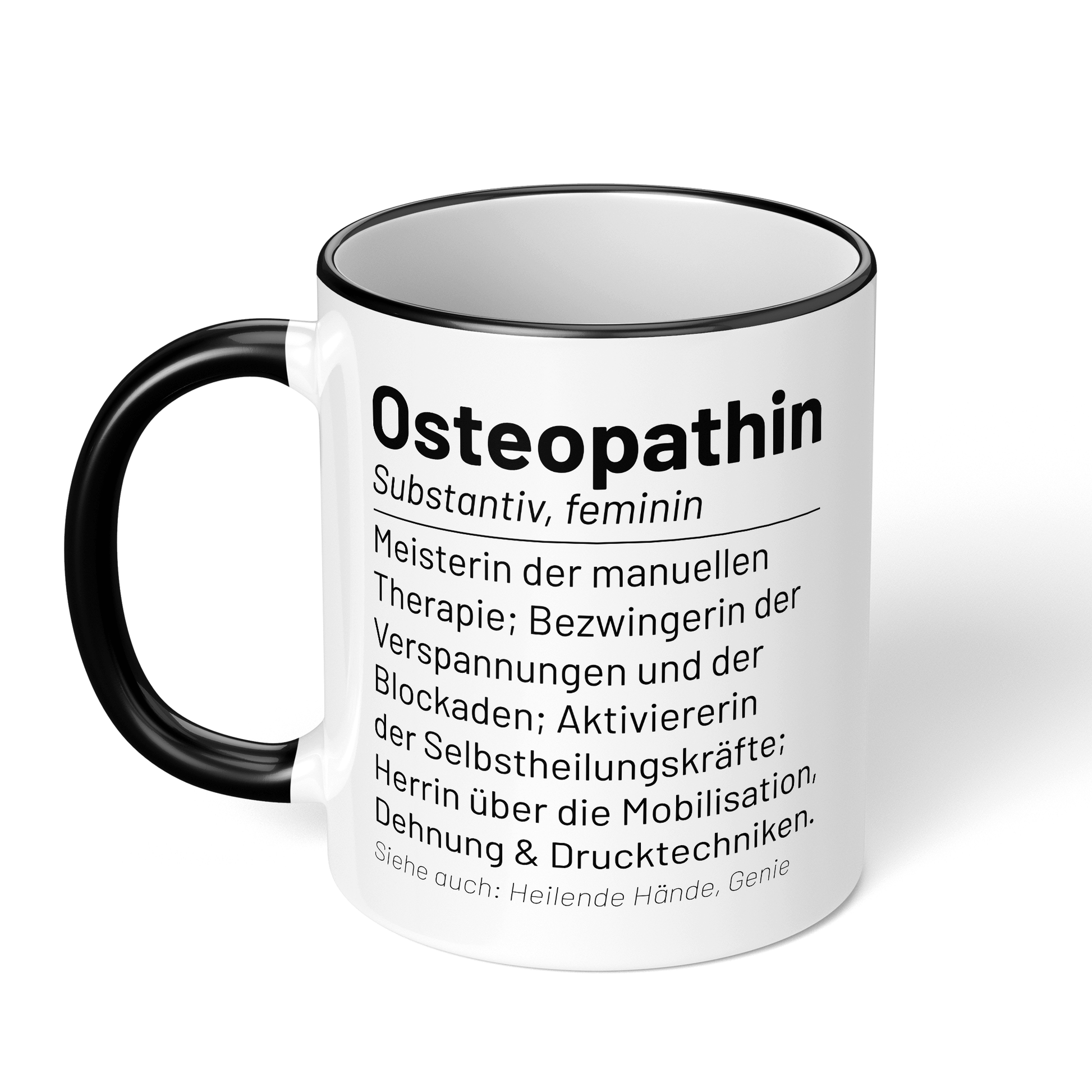 CupHaven® Osteopathie Tasse - Wörterbuch "Osteopathin" - Geschenk für Osteopathen und Osteopathinnen