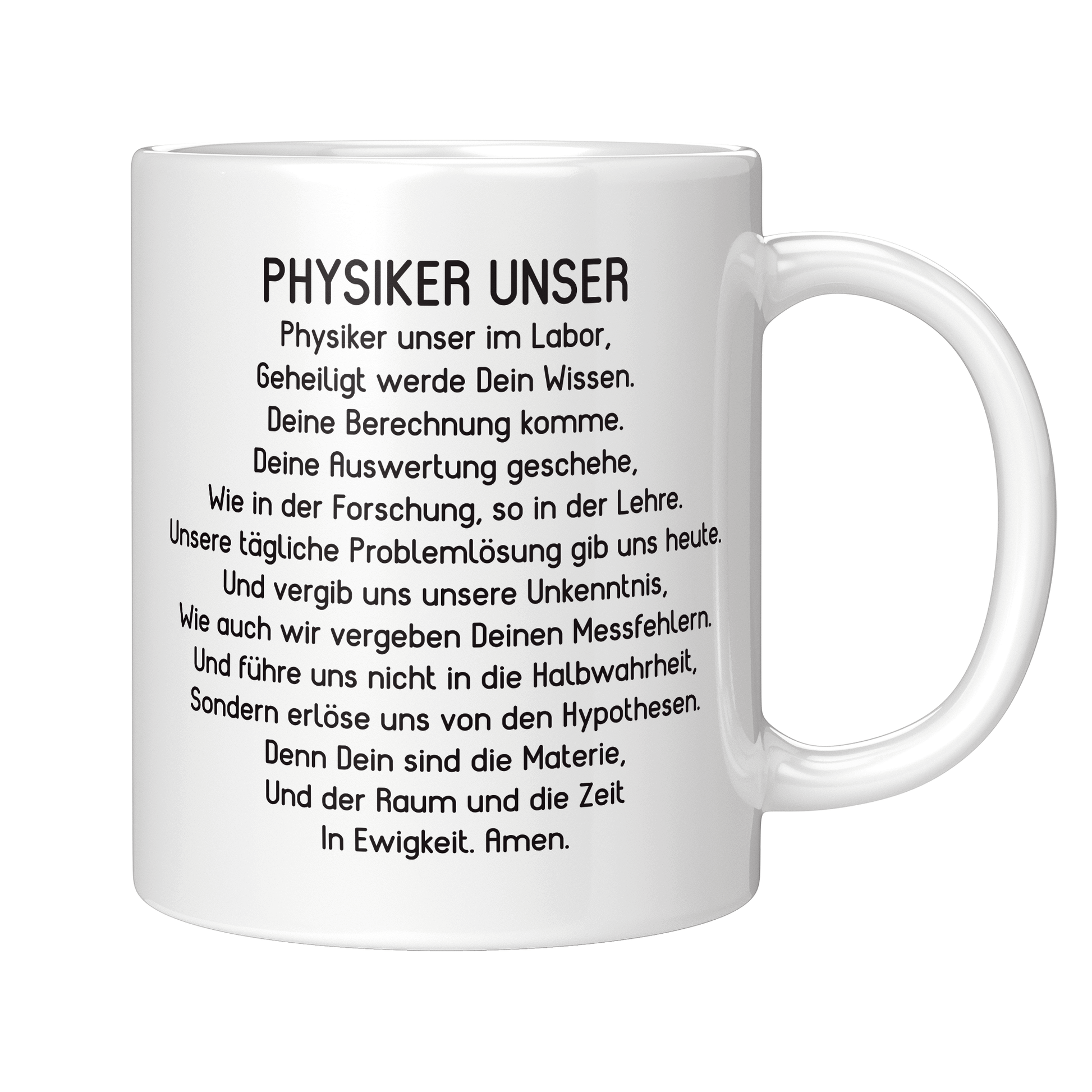 Physik Tasse Physiker Unser Gebet