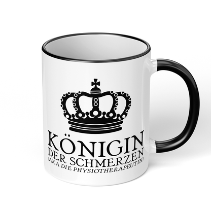CupHaven® Physiotherapie Tasse - Königin der Schmerzen (aka die Physiotherapeutin) - Geschenk für Physiotherapeuten und Physiotherapeutinnen