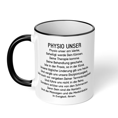 CupHaven® Physiotherapie Tasse - "Physio Unser"-Gebet - Geschenk für Physiotherapeuten und Physiotherapeutinnen