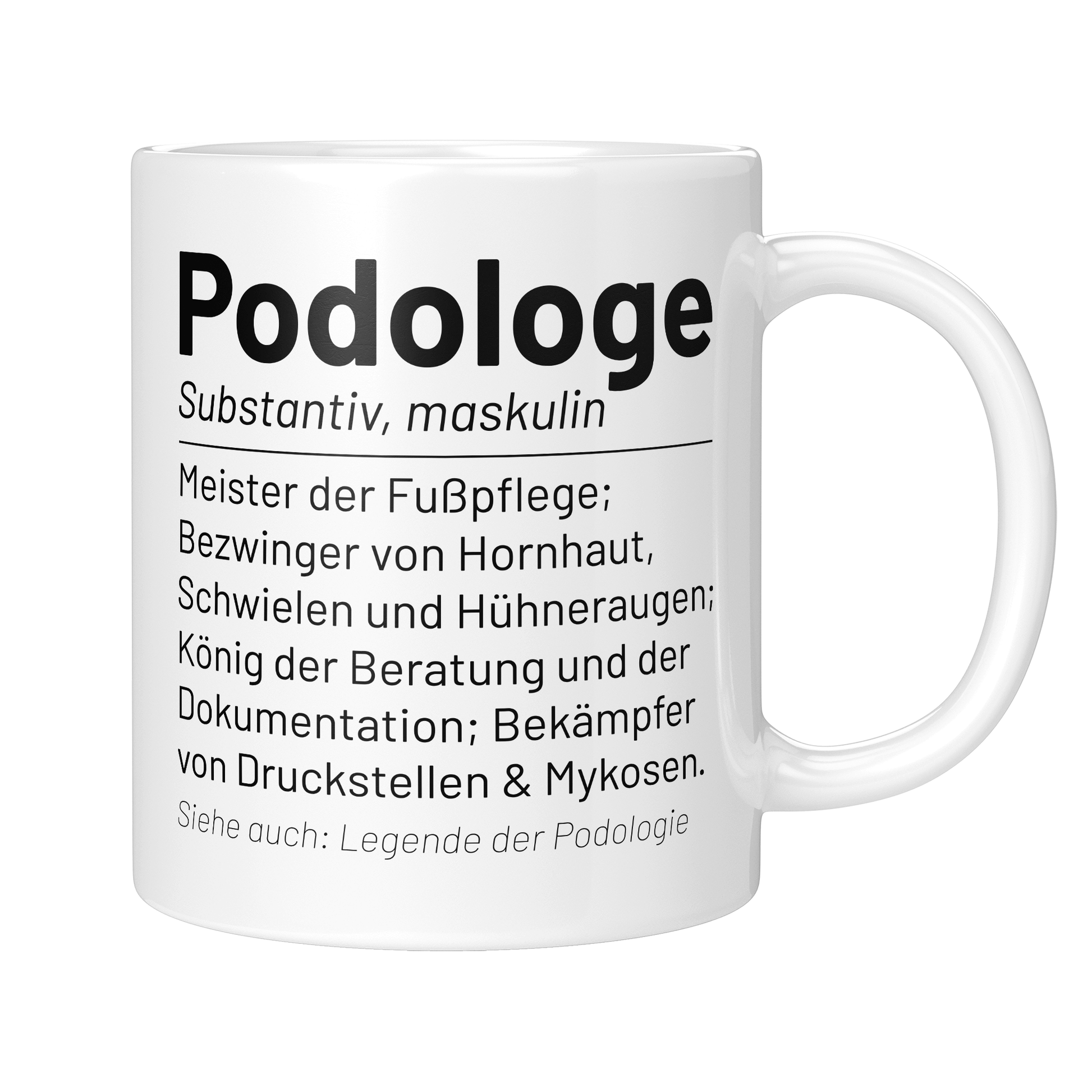 Podologie Tasse - Wörterbuch "Podologe" (Podologin, Geschenk)