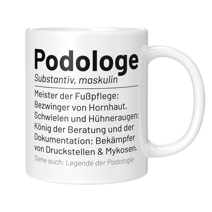 Podologie Tasse - Wörterbuch "Podologe" (Podologin, Geschenk)
