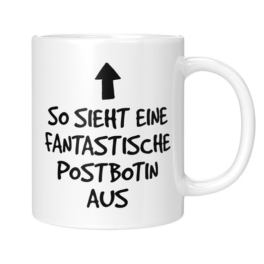 Postbote Tasse - Fantastische Postbotin (Briefträger, Zusteller, Geschenk)
