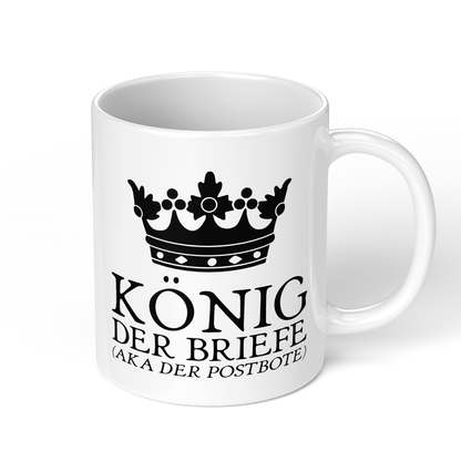 CupHaven® Postbote Tasse - König der Briefe (aka der Postbote) - Geschenk für Postboten und Postbotinnen