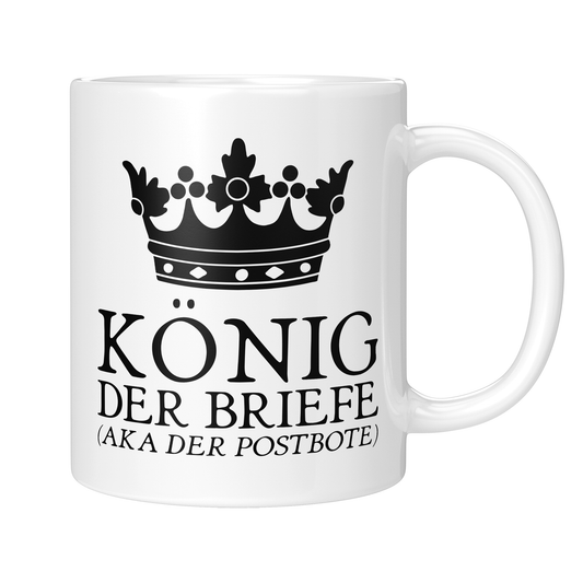 Postbote Tasse - König der Briefe aka der Postbote (Briefträger, Zusteller, Geschenk)