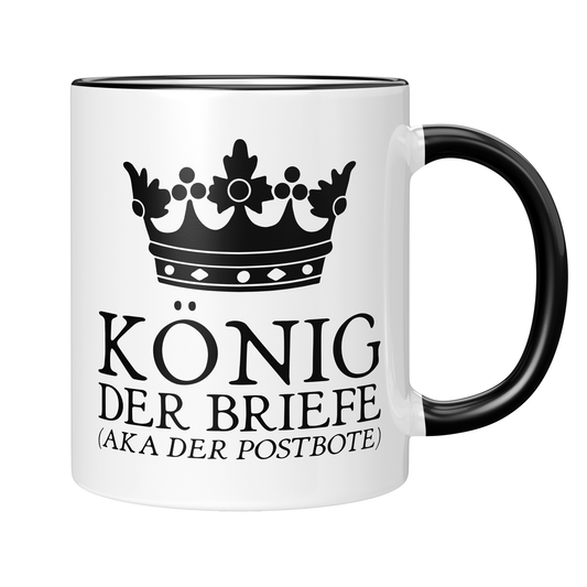 Postbote Tasse - König der Briefe aka der Postbote (Briefträger, Zusteller, Geschenk)