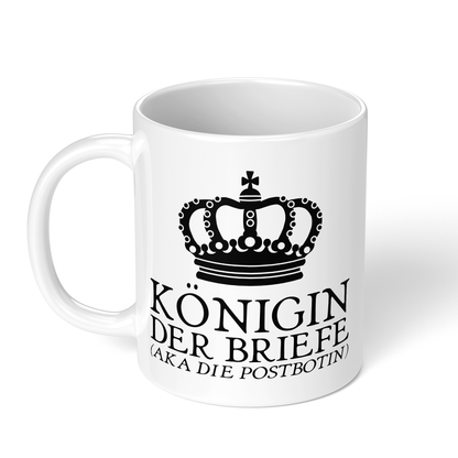 CupHaven® Postbote Tasse - Königin der Briefe (aka die Postbotin) - Geschenk für Postboten und Postbotinnen