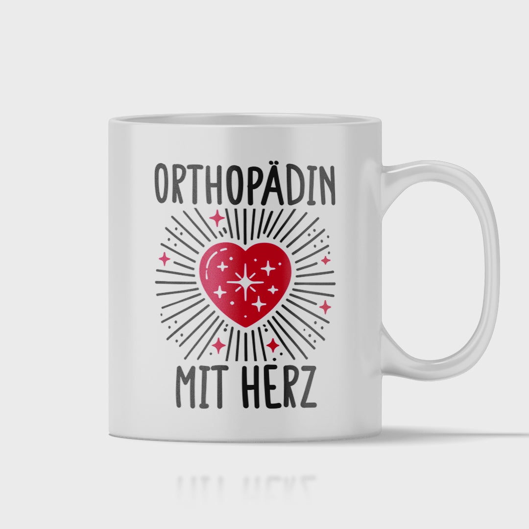 Orthopäde Tasse - Orthopädin mit Herz (Orthopädie, Geschenk)