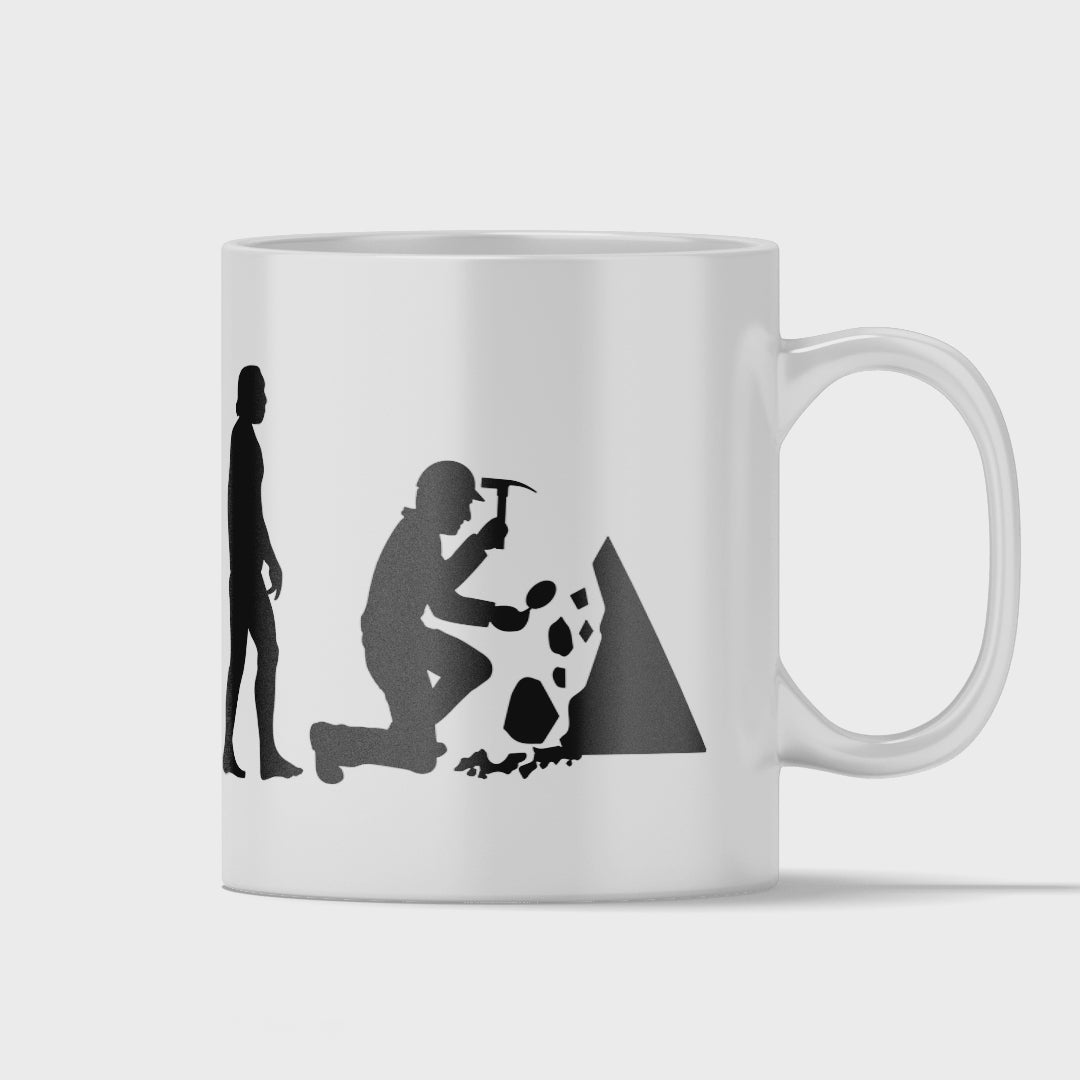 Geologie Tasse - Evolution des Geologen (Geologin, Geschenk)