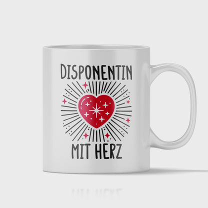 Disponent Tasse - Disponentin mit Herz (Disposition, Geschenk)
