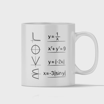 Mathematiker Tasse - "Love" in mathematischen Gleichungen (Mathe, Mathematik, Geschenk)
