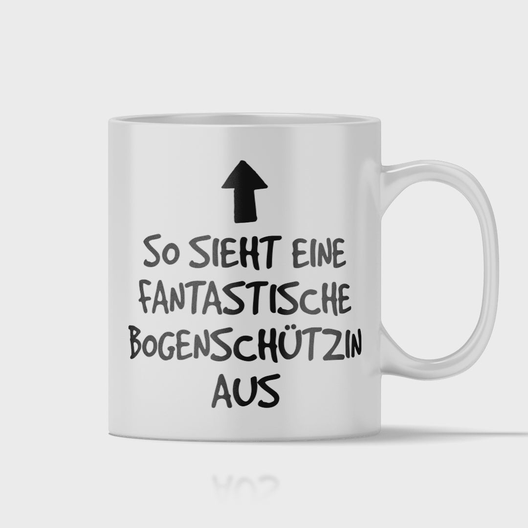 Bogenschießen Tasse - Fantastische Bogenschützin (Bogenschütze, Bogensport, Geschenk)