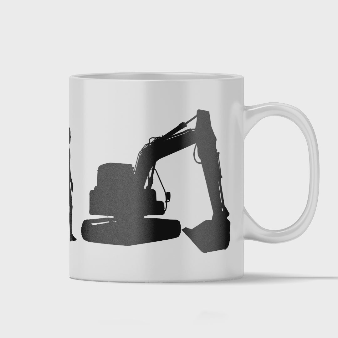 Baggerfahrer Tasse - Evolution eines Baggerfahrers (Bagger, Geschenk)