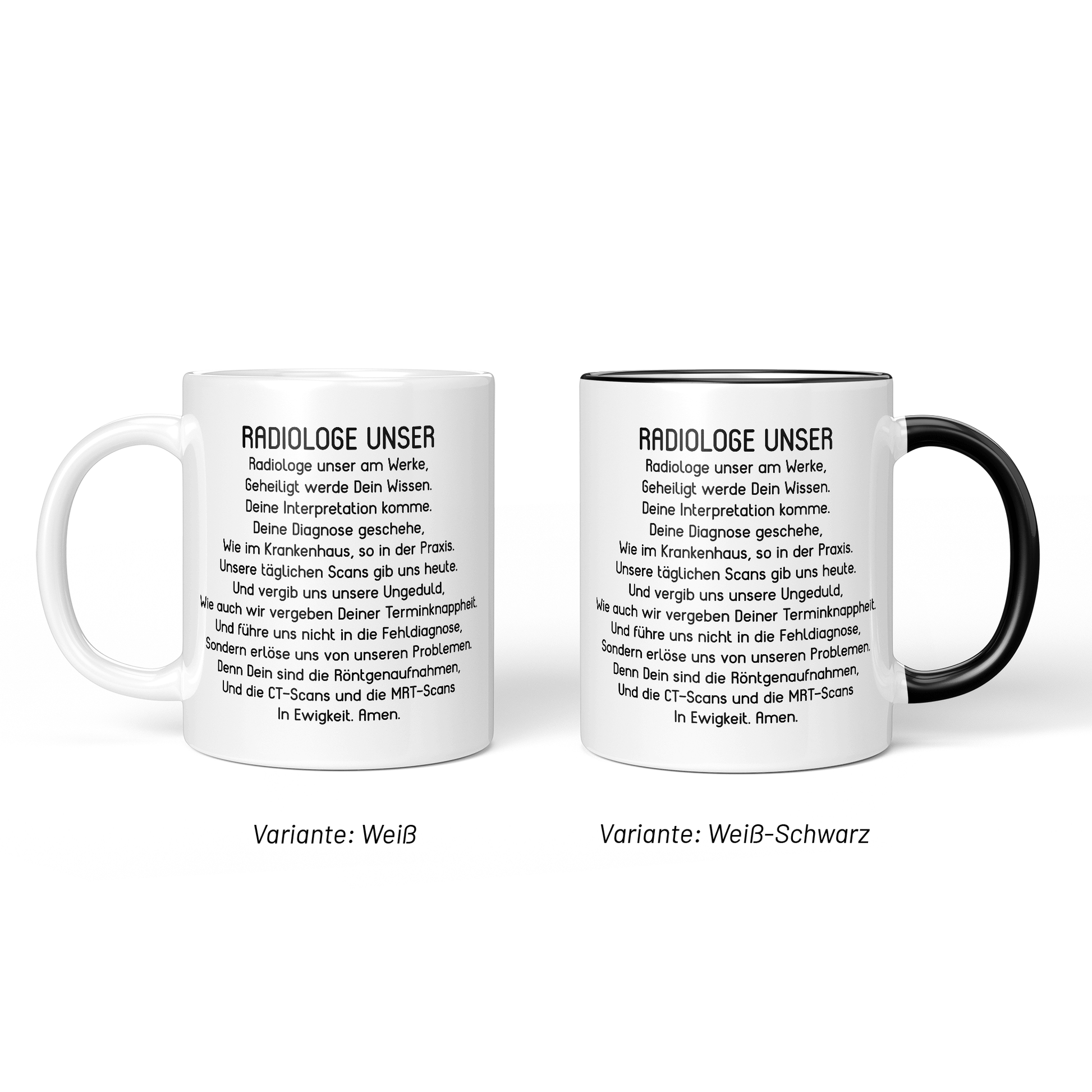 CupHaven Radiologie Tasse - "Radiologe Unser"-Gebet - Geschenk für Radiologen und Radiologinnen