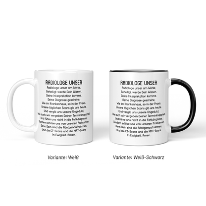 CupHaven Radiologie Tasse - "Radiologe Unser"-Gebet - Geschenk für Radiologen und Radiologinnen
