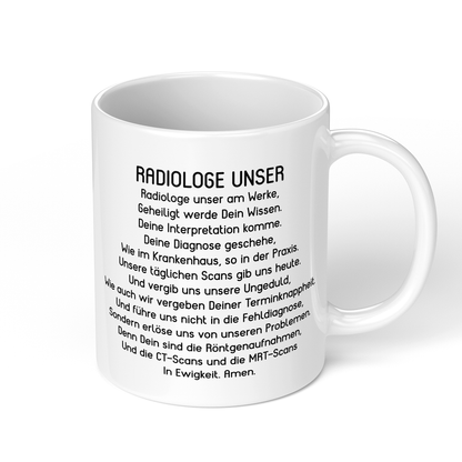 CupHaven Radiologie Tasse - "Radiologe Unser"-Gebet - Geschenk für Radiologen und Radiologinnen