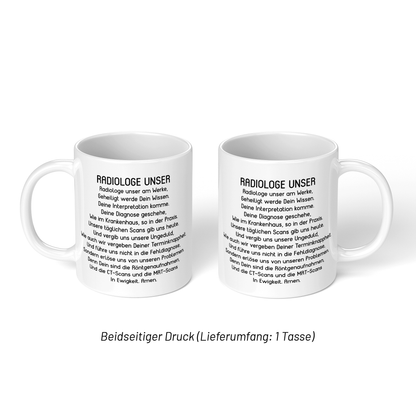 CupHaven Radiologie Tasse - "Radiologe Unser"-Gebet - Geschenk für Radiologen und Radiologinnen