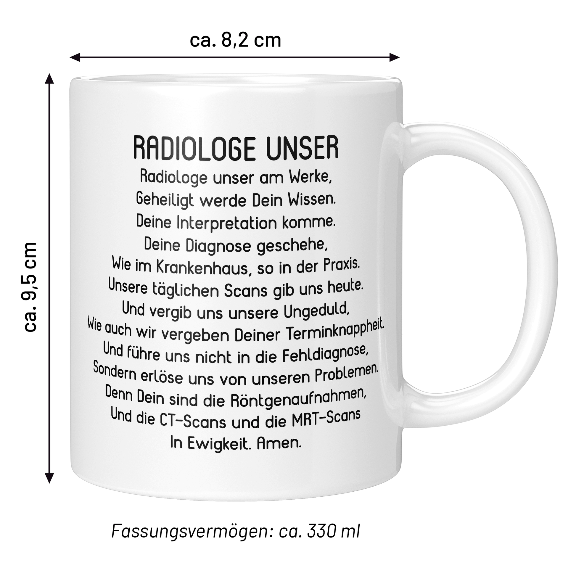 CupHaven Radiologie Tasse - "Radiologe Unser"-Gebet - Geschenk für Radiologen und Radiologinnen