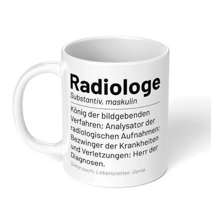 CupHaven® Radiologie Tasse - Wörterbuch "Radiologe" - Geschenk für Radiologen und Radiologinnen