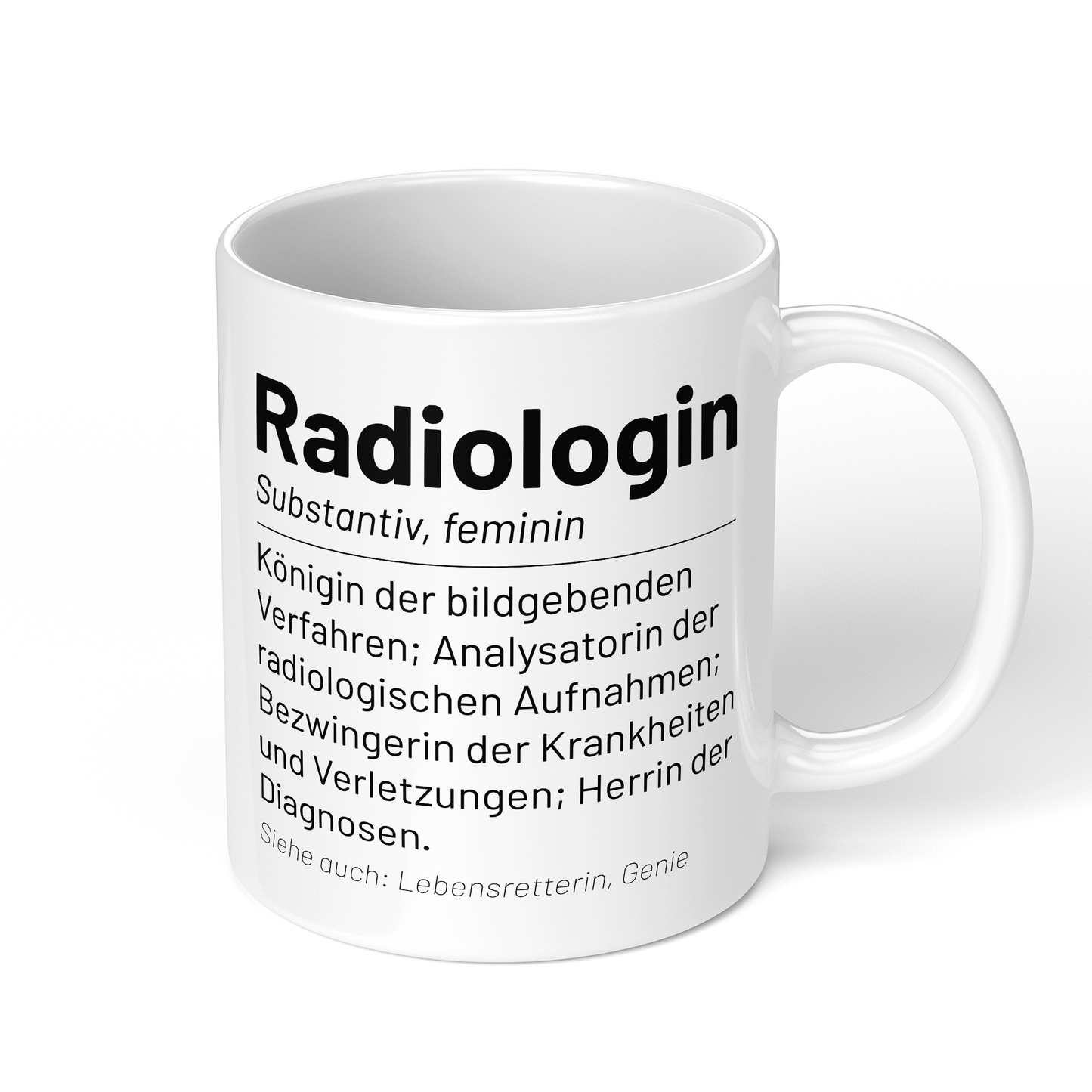 CupHaven® Radiologie Tasse - Wörterbuch "Radiologin" - Geschenk für Radiologen und Radiologinnen