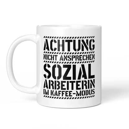 CupHaven® Sozialarbeiter Tasse - Sozialarbeiterin im Kaffee-Modus - Geschenk für Sozialarbeiter und Sozialarbeiterinnen