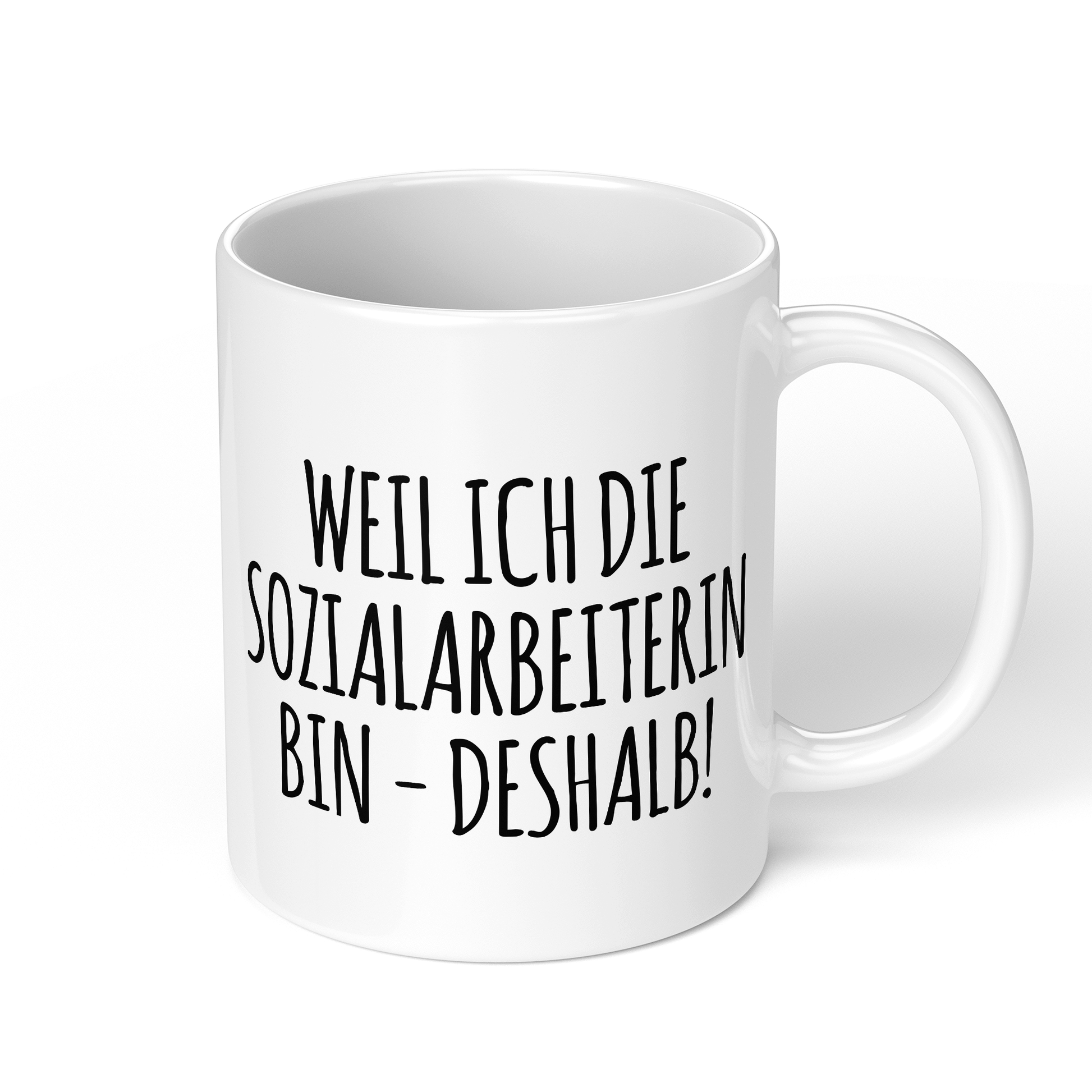 CupHaven® Sozialarbeiter Tasse - Weil ich die Sozialarbeiterin bin - Deshalb! - Geschenk für Sozialarbeiter und Sozialarbeiterinnen