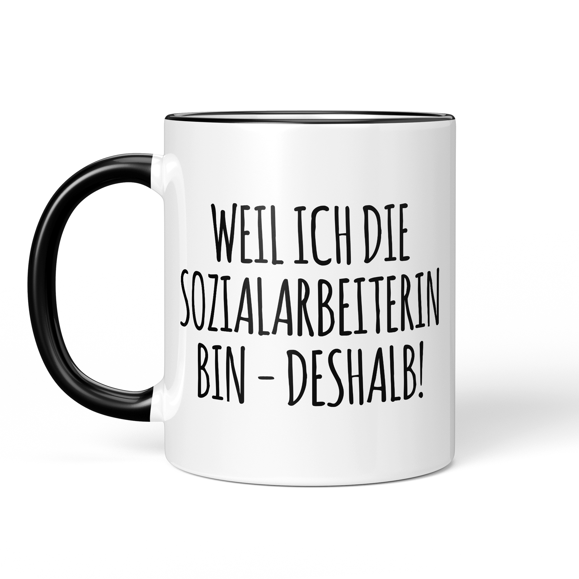 CupHaven® Sozialarbeiter Tasse - Weil ich die Sozialarbeiterin bin - Deshalb! - Geschenk für Sozialarbeiter und Sozialarbeiterinnen