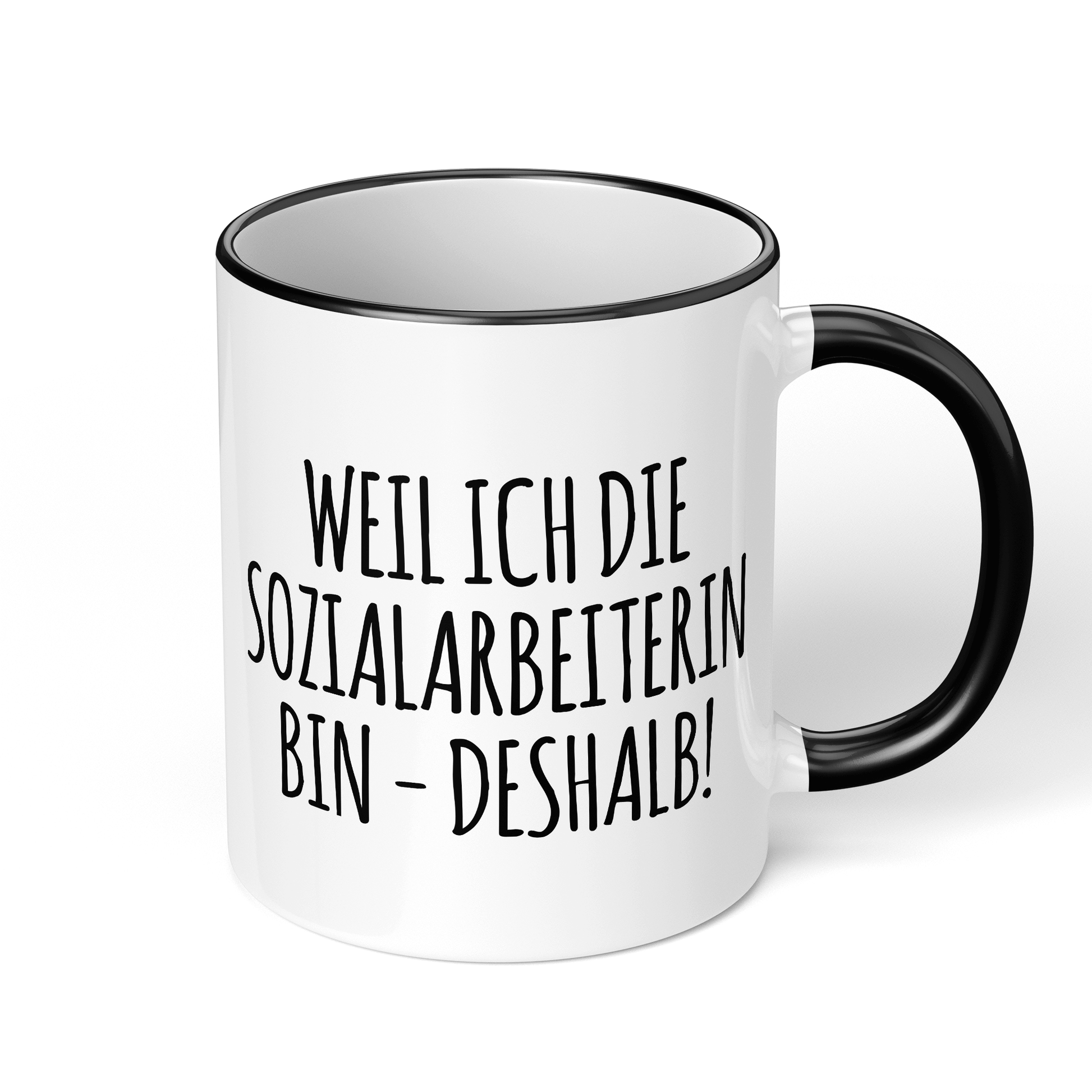 CupHaven® Sozialarbeiter Tasse - Weil ich die Sozialarbeiterin bin - Deshalb! - Geschenk für Sozialarbeiter und Sozialarbeiterinnen