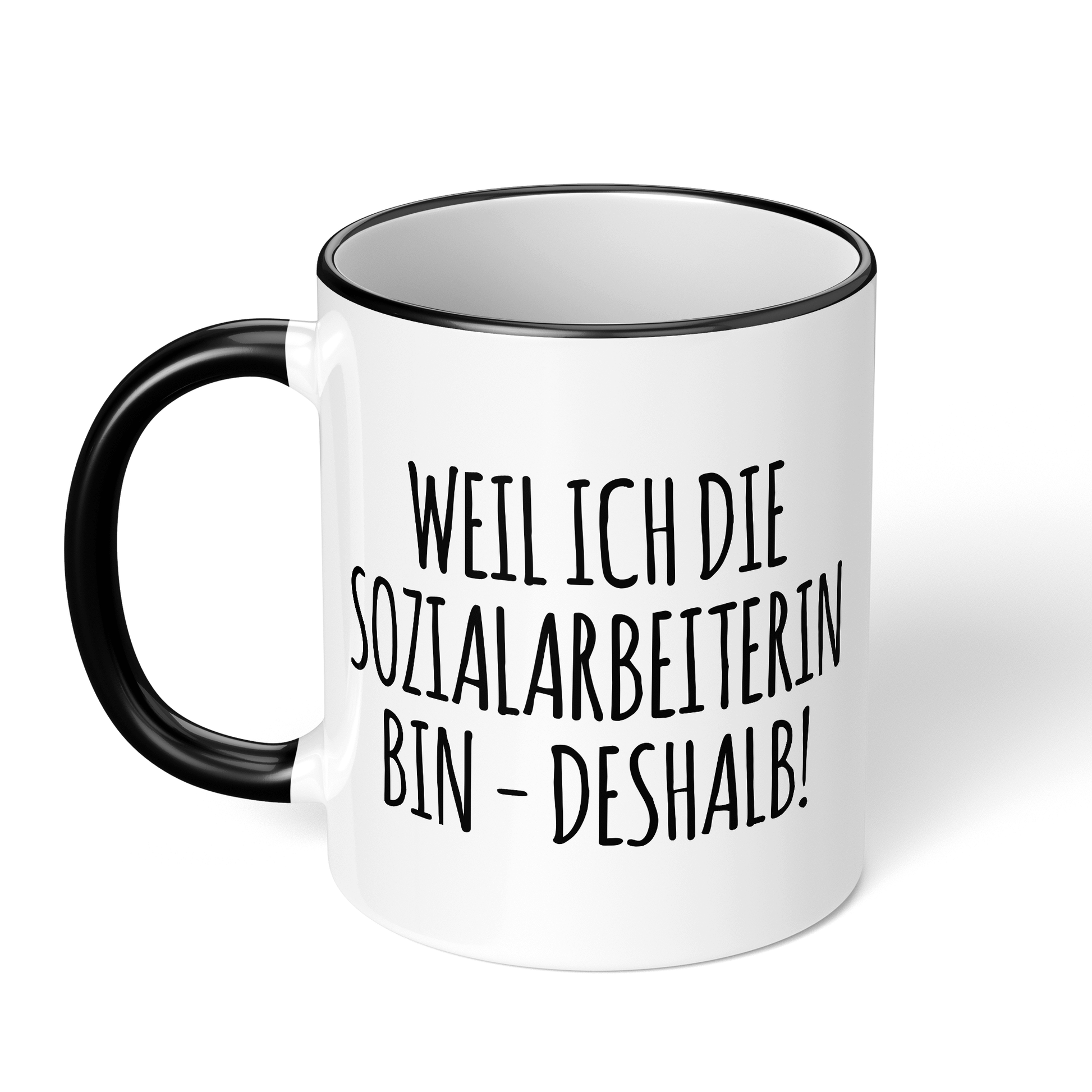 CupHaven® Sozialarbeiter Tasse - Weil ich die Sozialarbeiterin bin - Deshalb! - Geschenk für Sozialarbeiter und Sozialarbeiterinnen