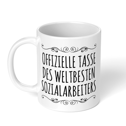 CupHaven® Sozialarbeiter Tasse - Weltbester Sozialarbeiter - Geschenk für Sozialarbeiter und Sozialarbeiterinnen