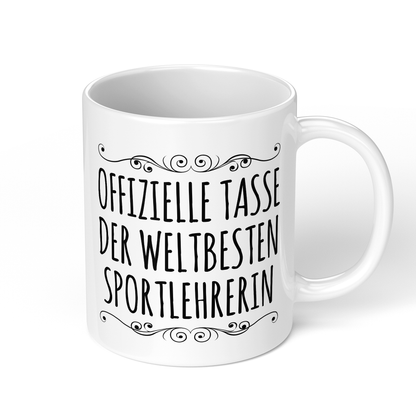 CupHaven® Sportlehrer Tasse - Weltbeste Sportlehrerin - Geschenk für Sportlehrer und Sportlehrerinnen