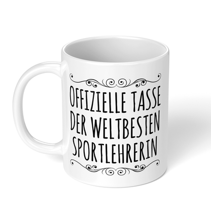 CupHaven® Sportlehrer Tasse - Weltbeste Sportlehrerin - Geschenk für Sportlehrer und Sportlehrerinnen