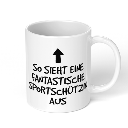 CupHaven® Sportschütze Tasse - Fantastische Sportschützin - Geschenk für Sportschützen und Sportschützinnen